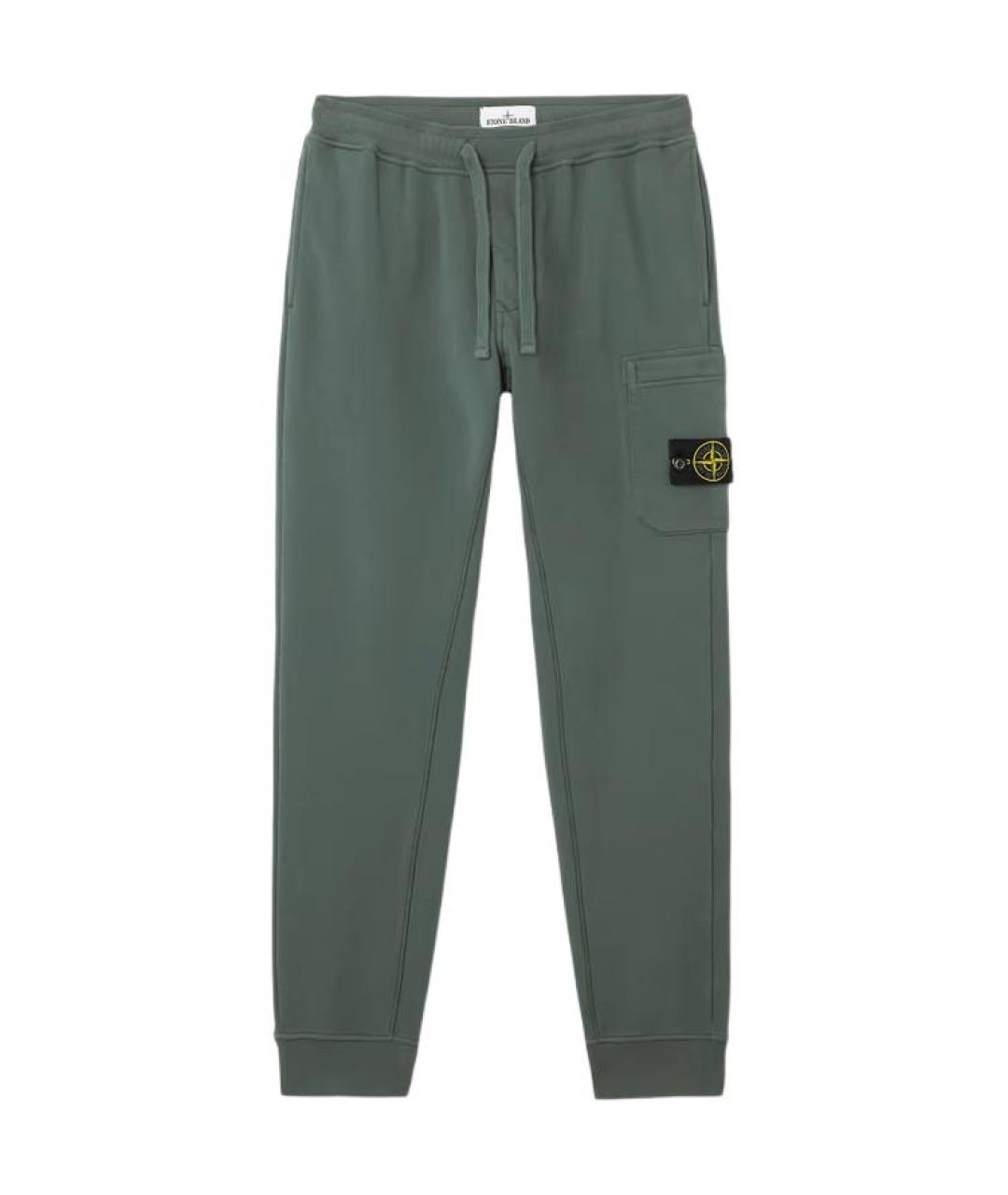 STONE ISLAND Зеленые повседневные брюки, фото 1