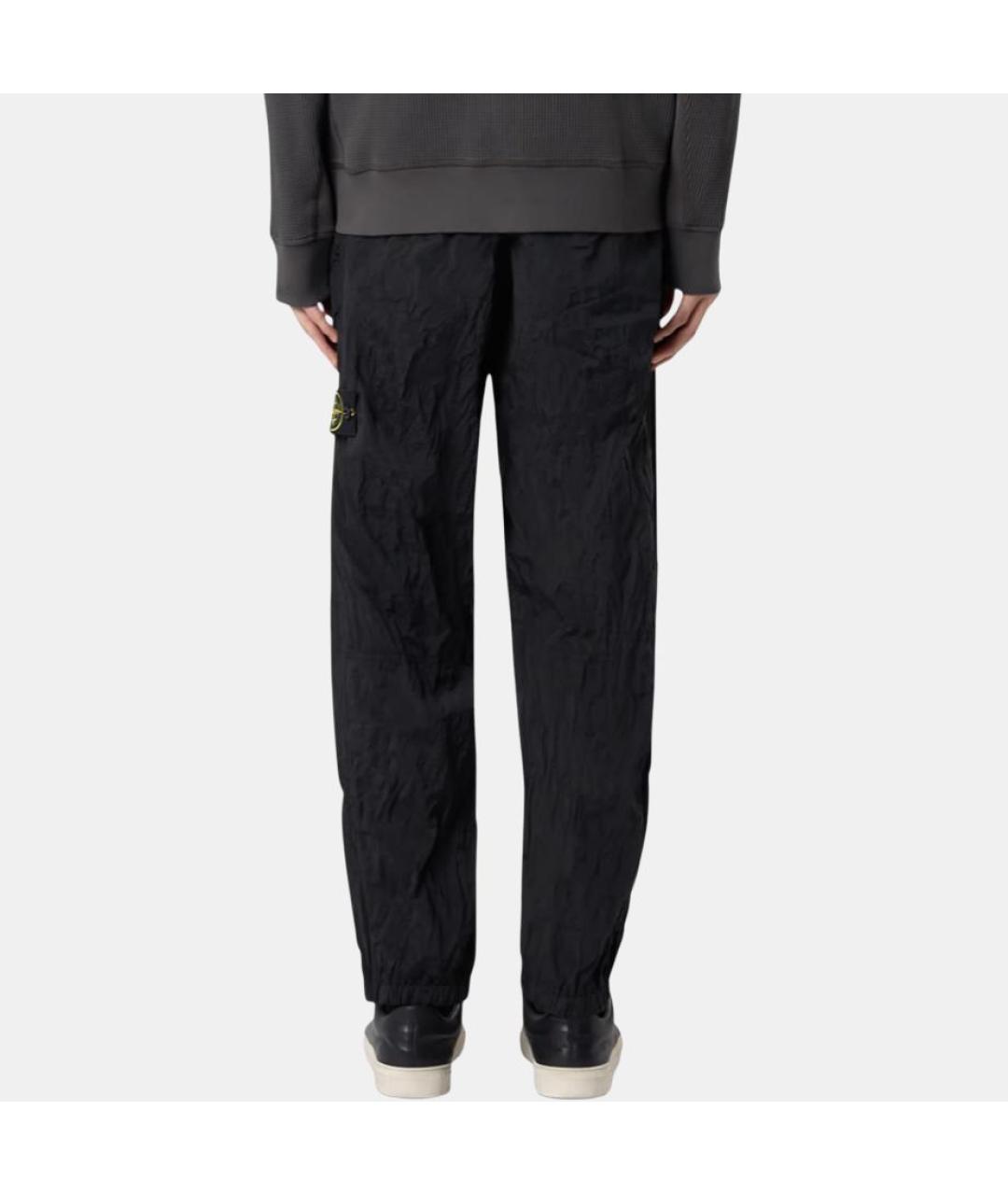 STONE ISLAND Черные повседневные брюки, фото 3