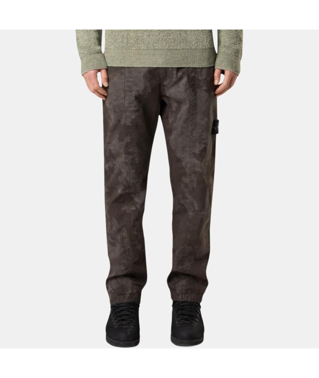 STONE ISLAND Зеленые повседневные брюки, фото 3