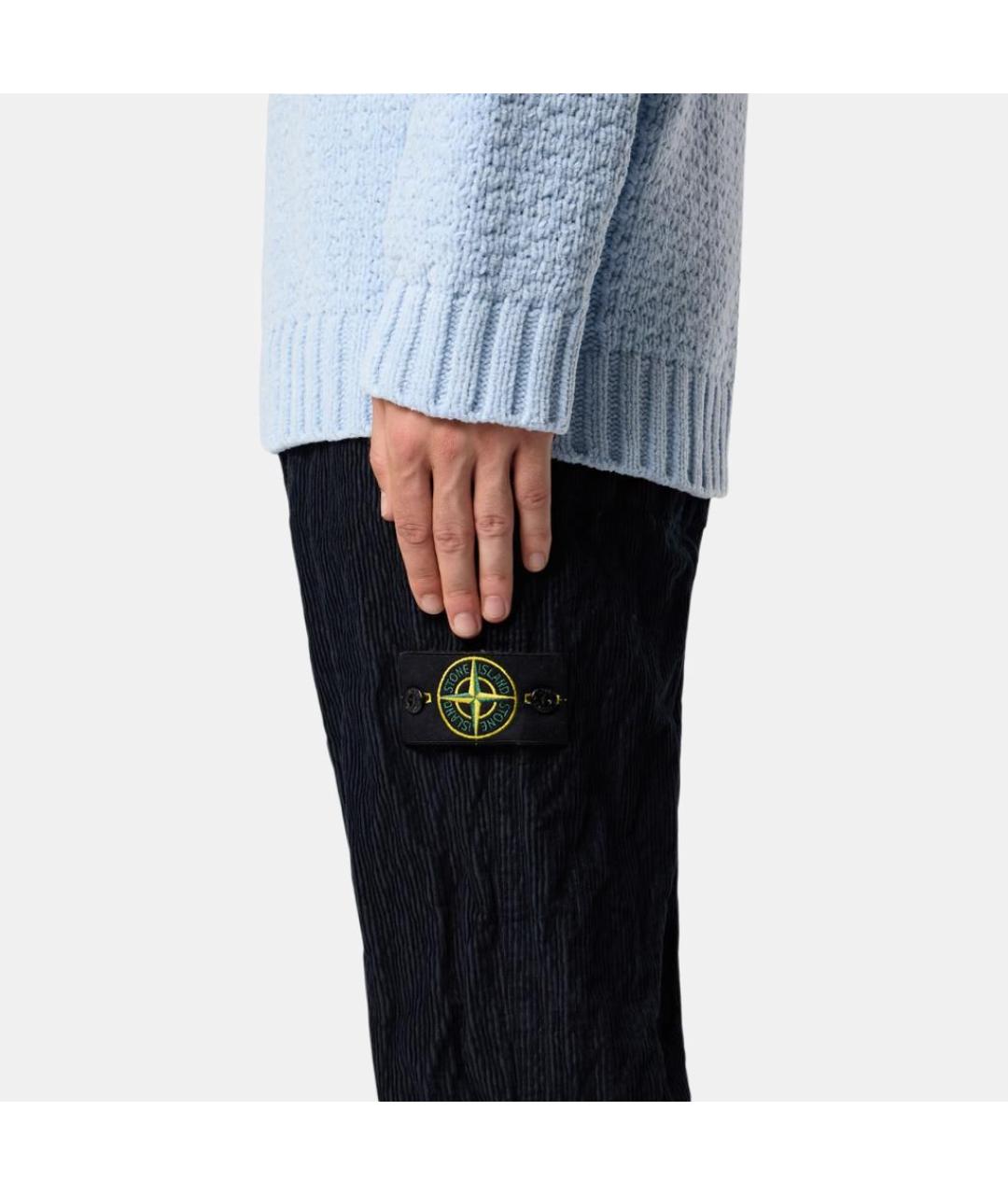 STONE ISLAND Синие повседневные брюки, фото 5