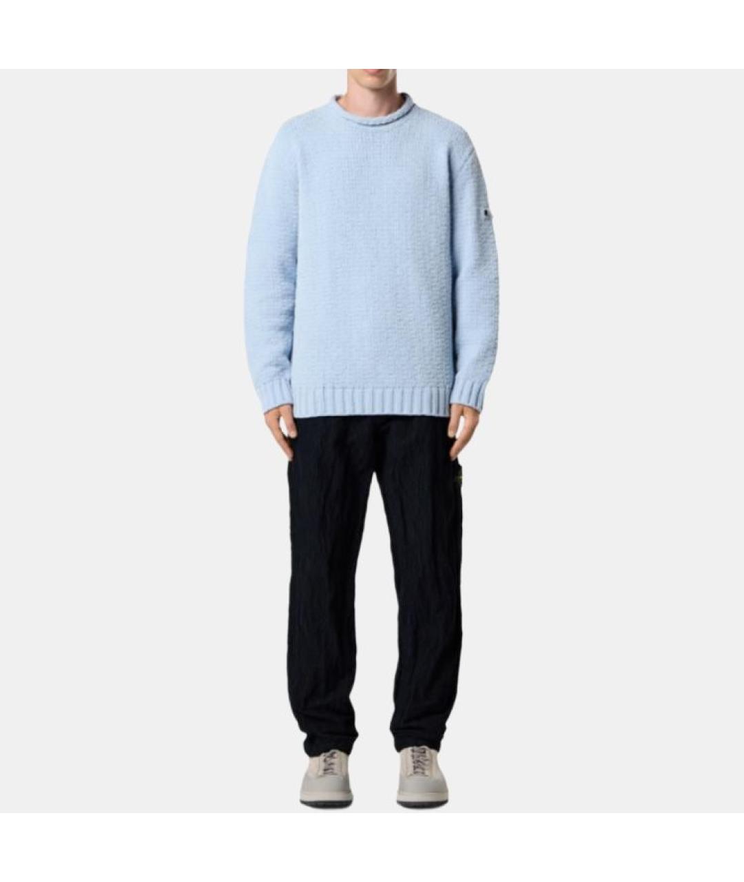 STONE ISLAND Синие повседневные брюки, фото 3