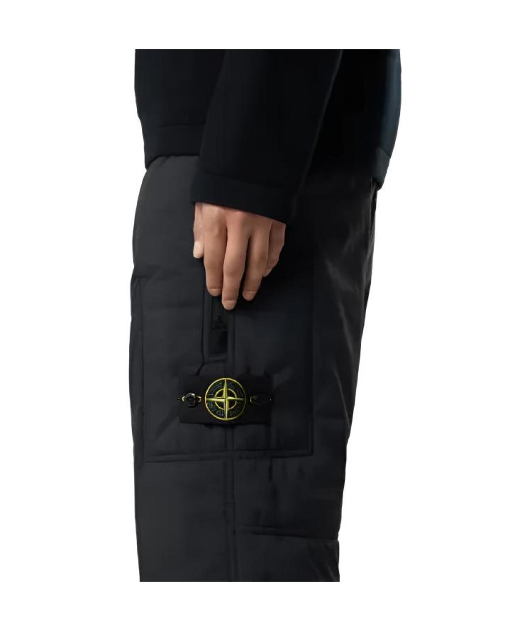 STONE ISLAND Черные повседневные брюки, фото 4