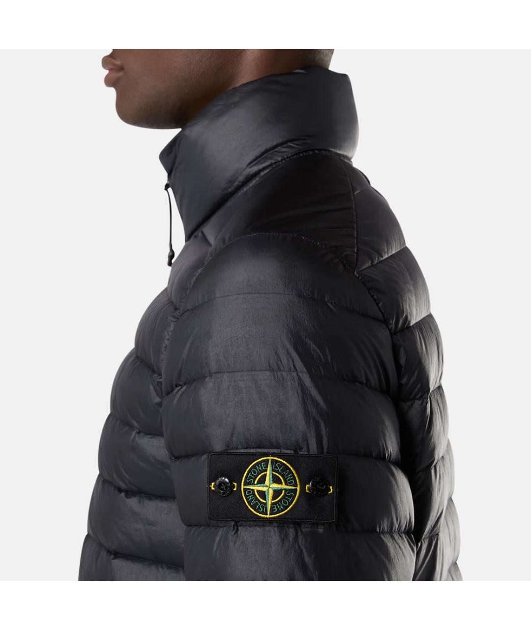 STONE ISLAND Темно-синий пуховик, фото 5