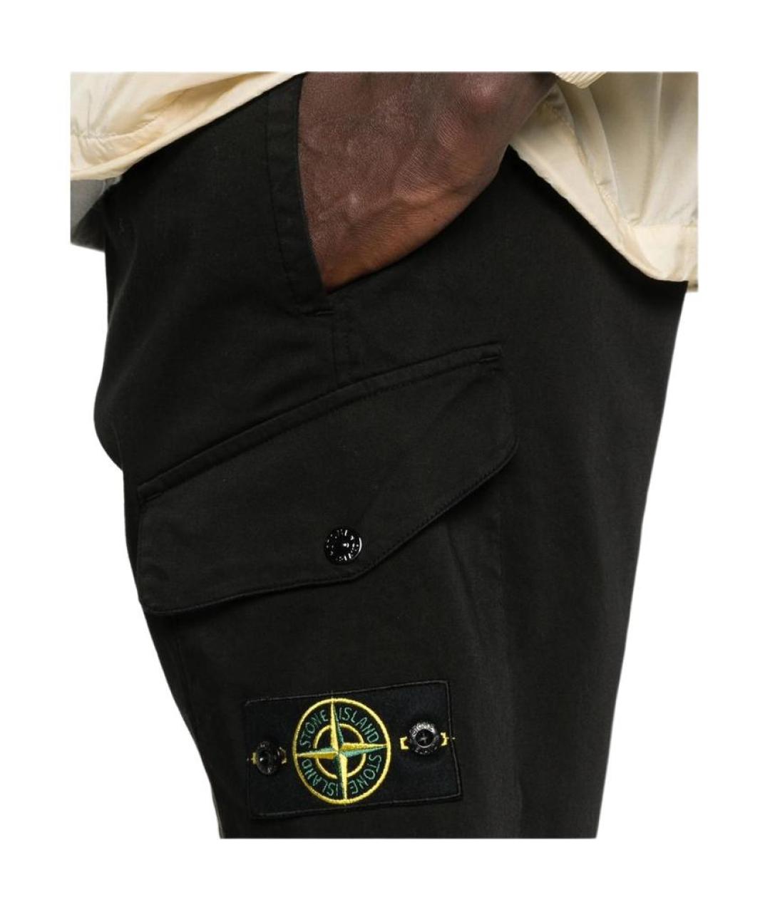 STONE ISLAND Черные шорты, фото 3