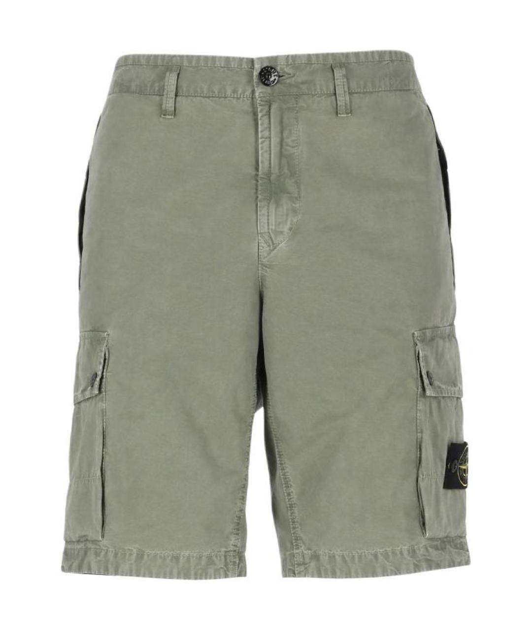 STONE ISLAND Зеленые шорты, фото 1