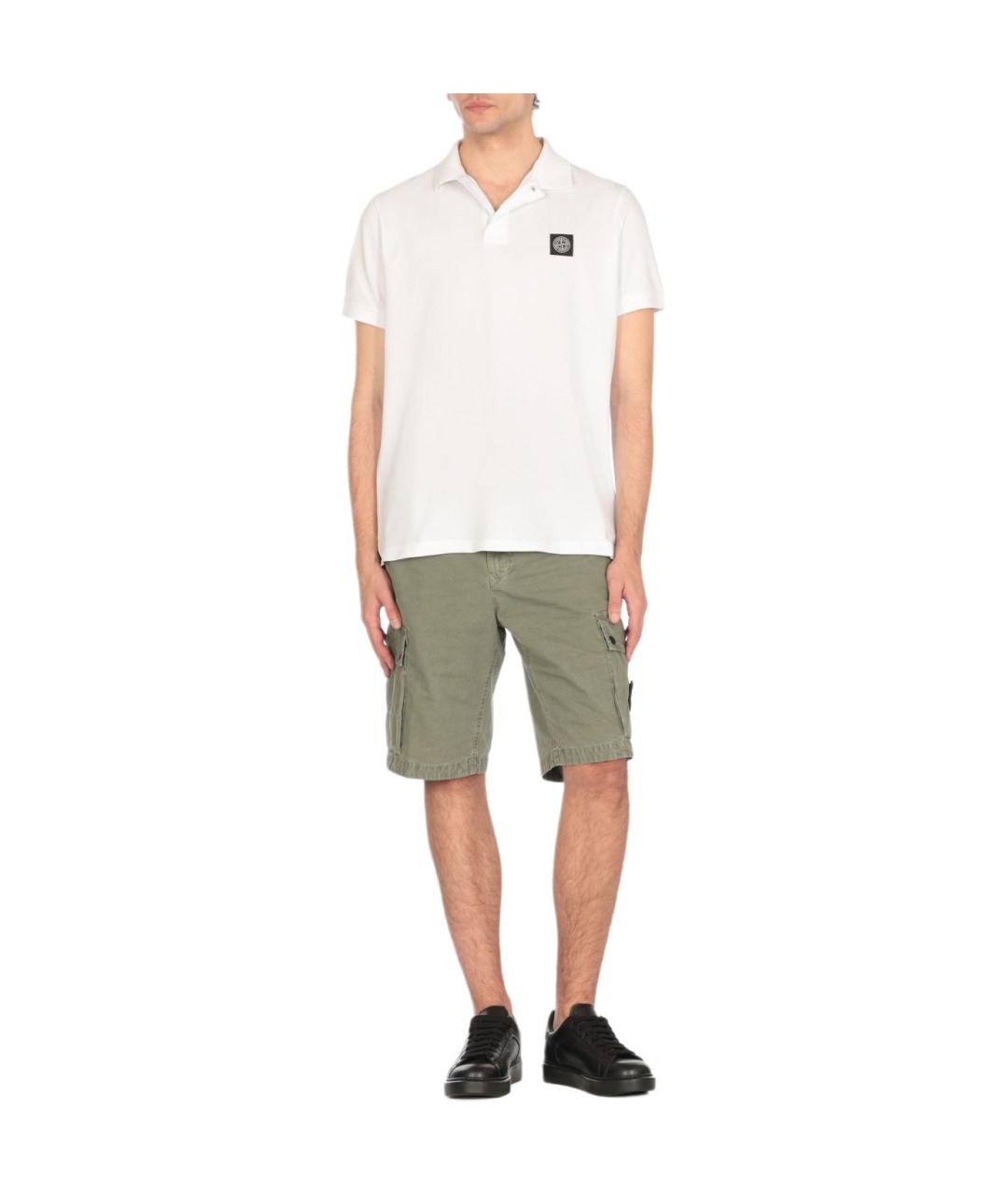 STONE ISLAND Зеленые шорты, фото 2