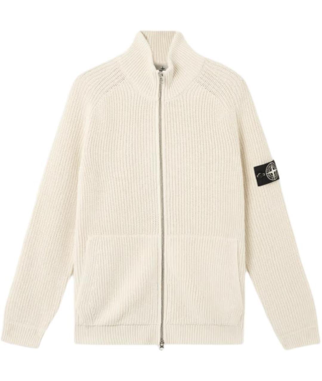 STONE ISLAND Белый кардиган, фото 1