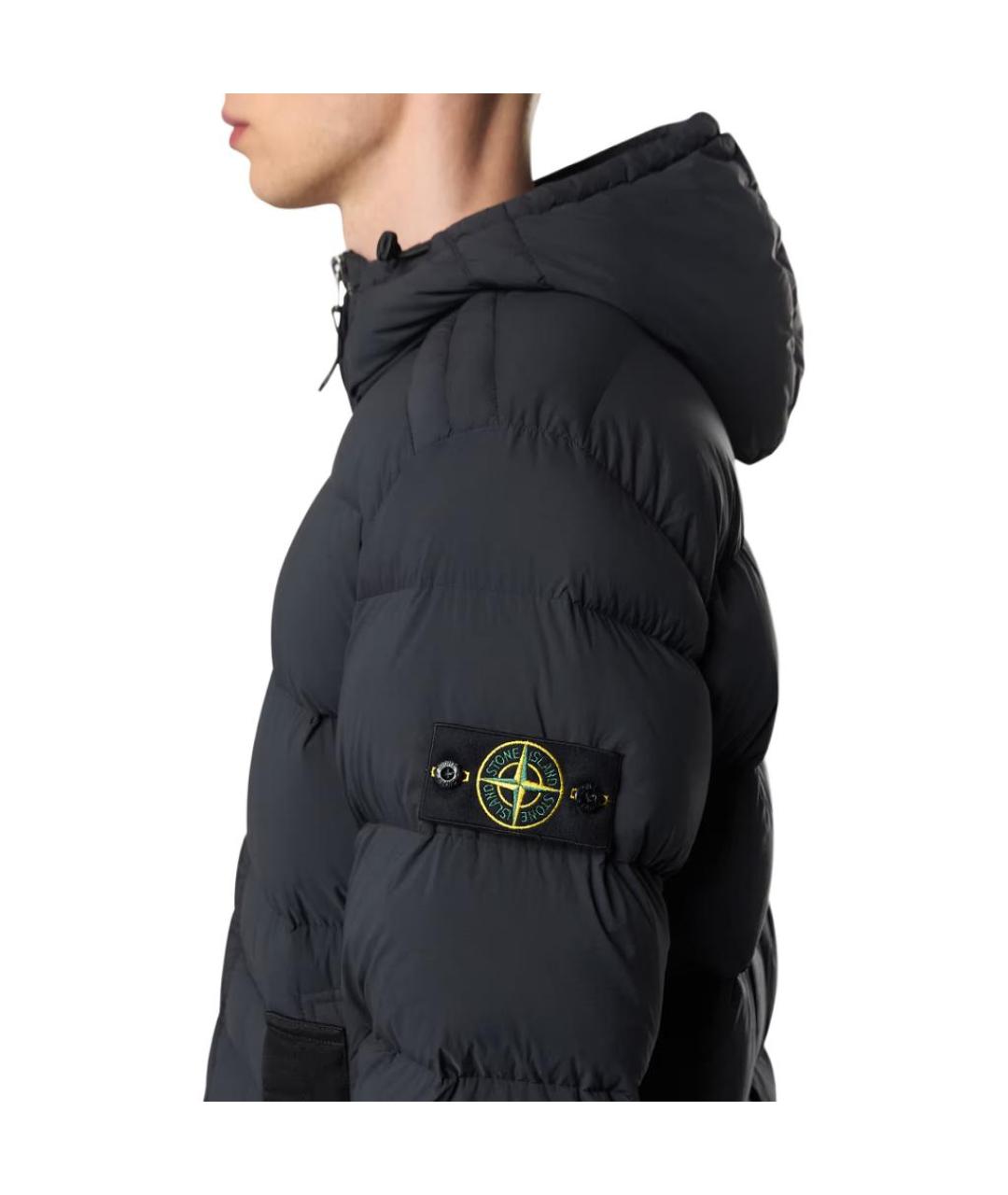 STONE ISLAND Черная полиамидовая куртка, фото 5