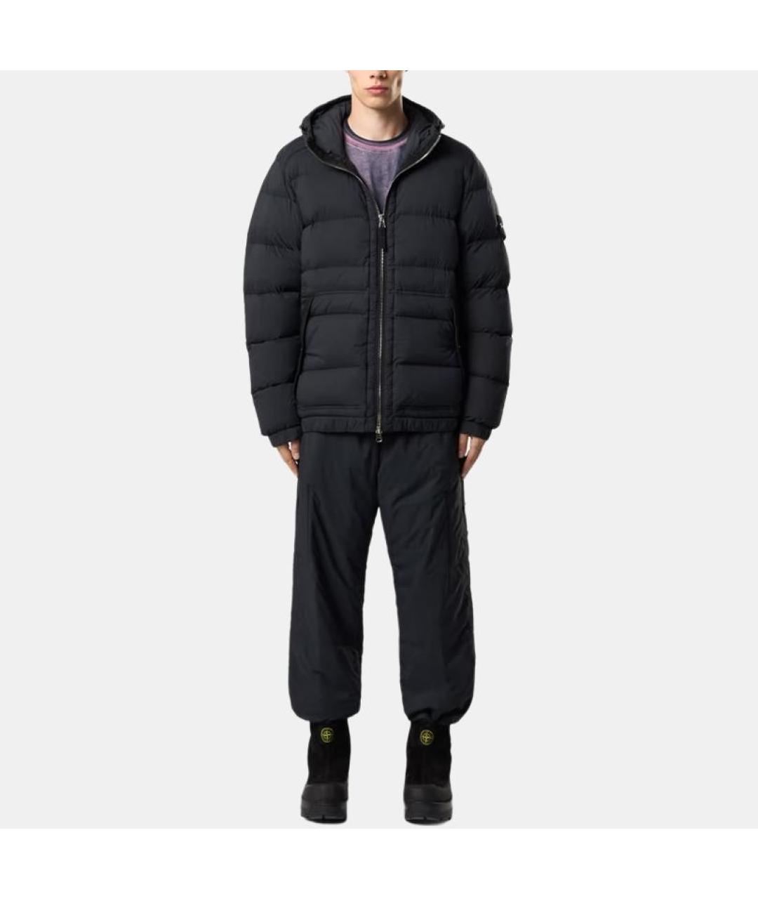 STONE ISLAND Черная полиамидовая куртка, фото 4