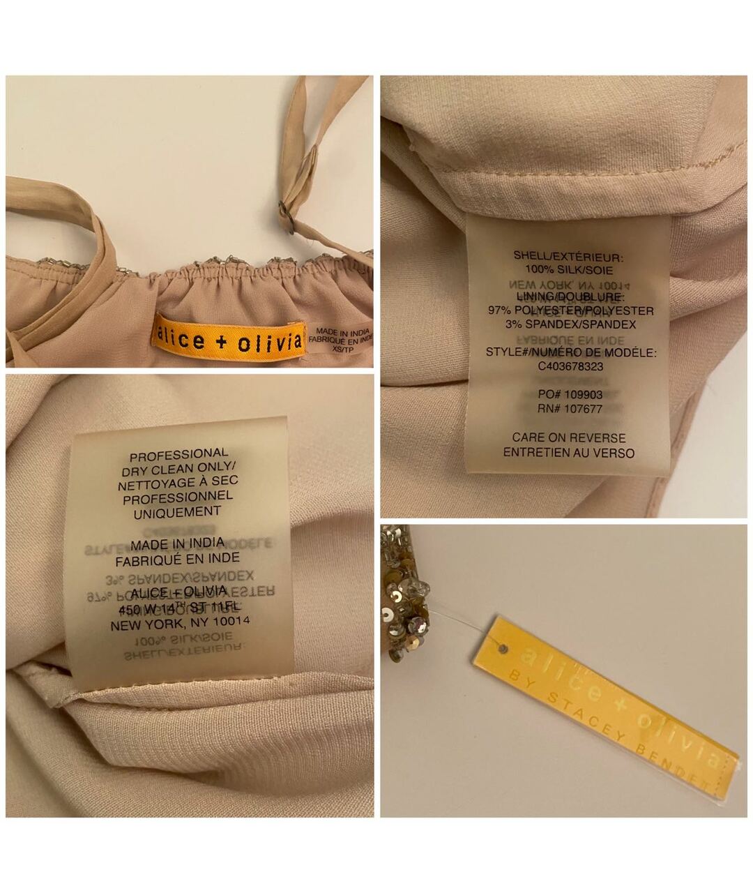 ALICE+OLIVIA Бежевое повседневное платье, фото 8