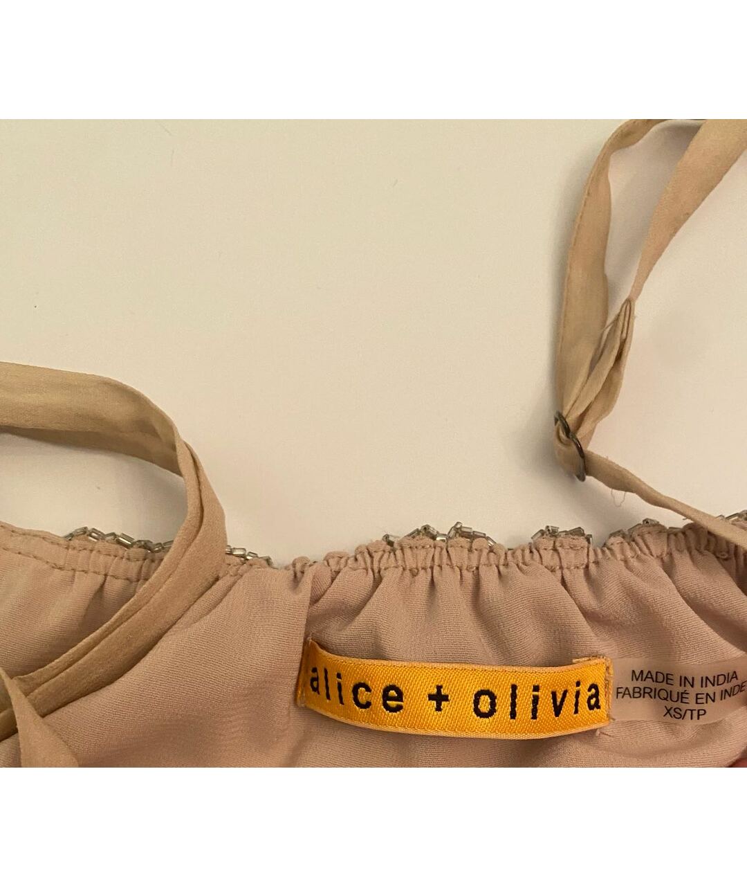 ALICE+OLIVIA Бежевое повседневное платье, фото 7