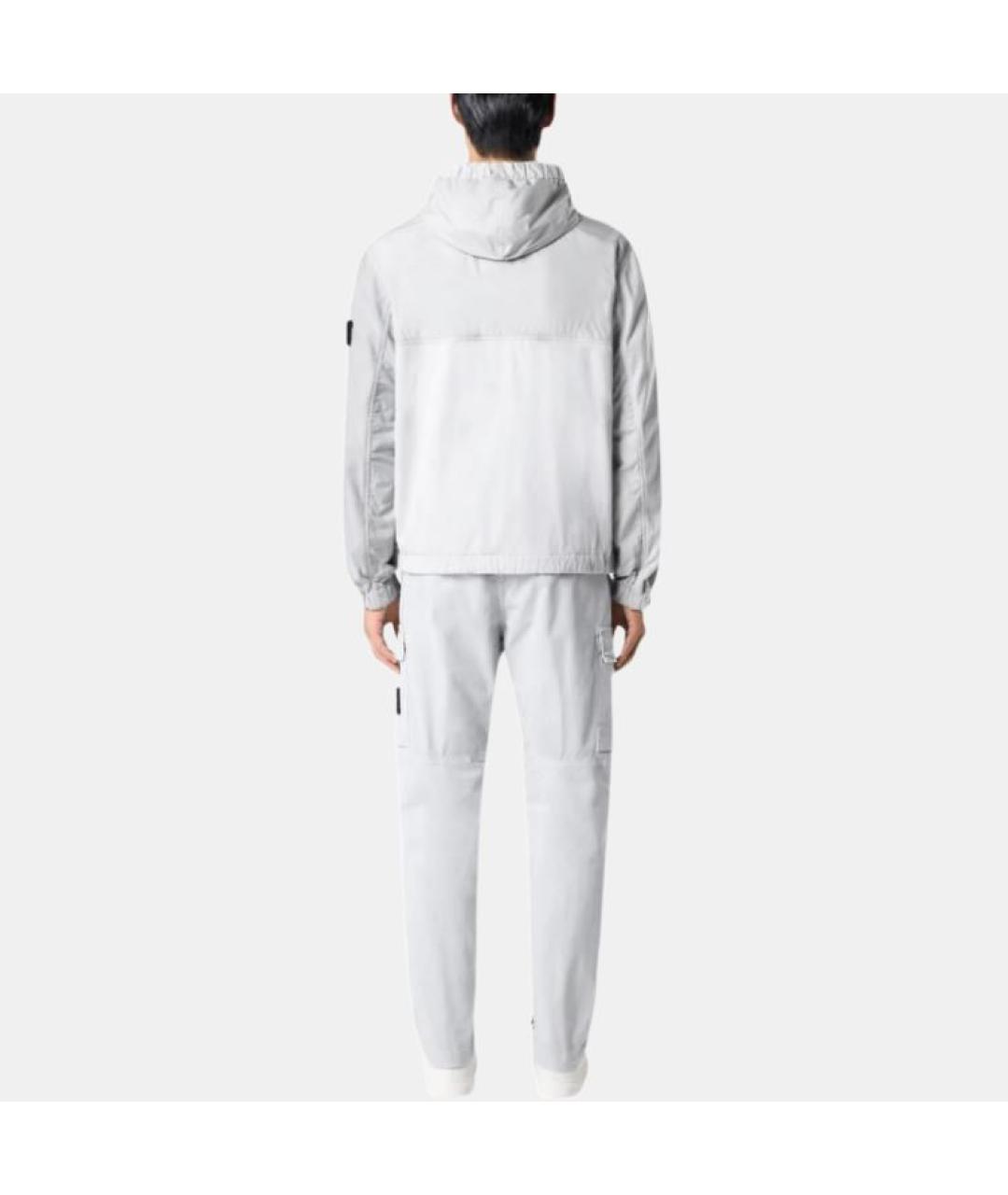 STONE ISLAND Серые прямые брюки, фото 4