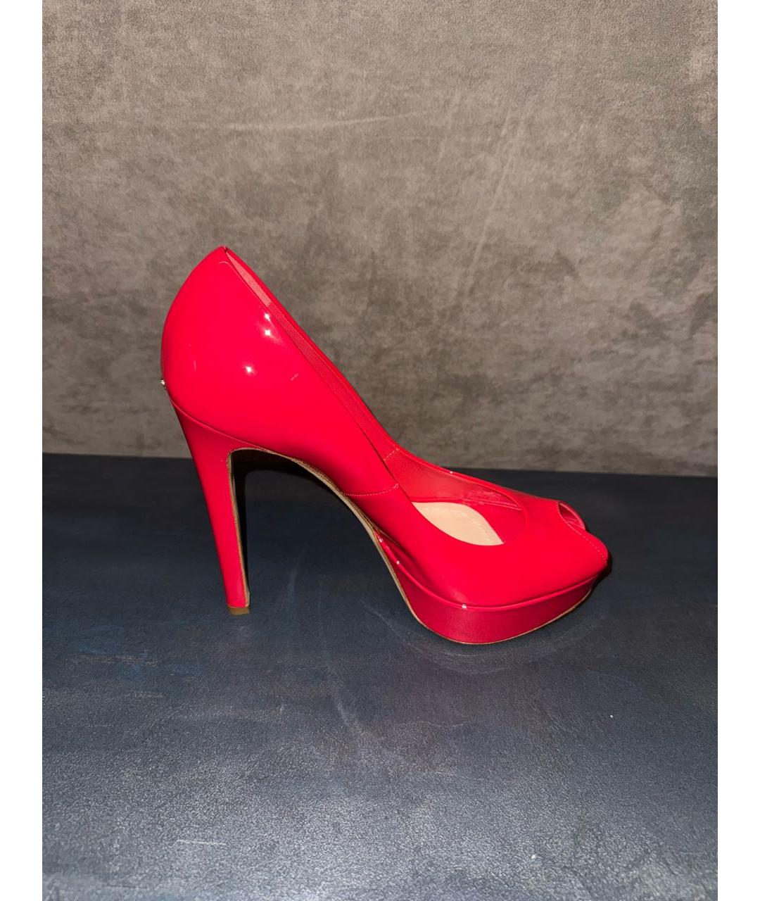 CHRISTIAN DIOR Коралловые туфли из лакированной кожи, фото 6