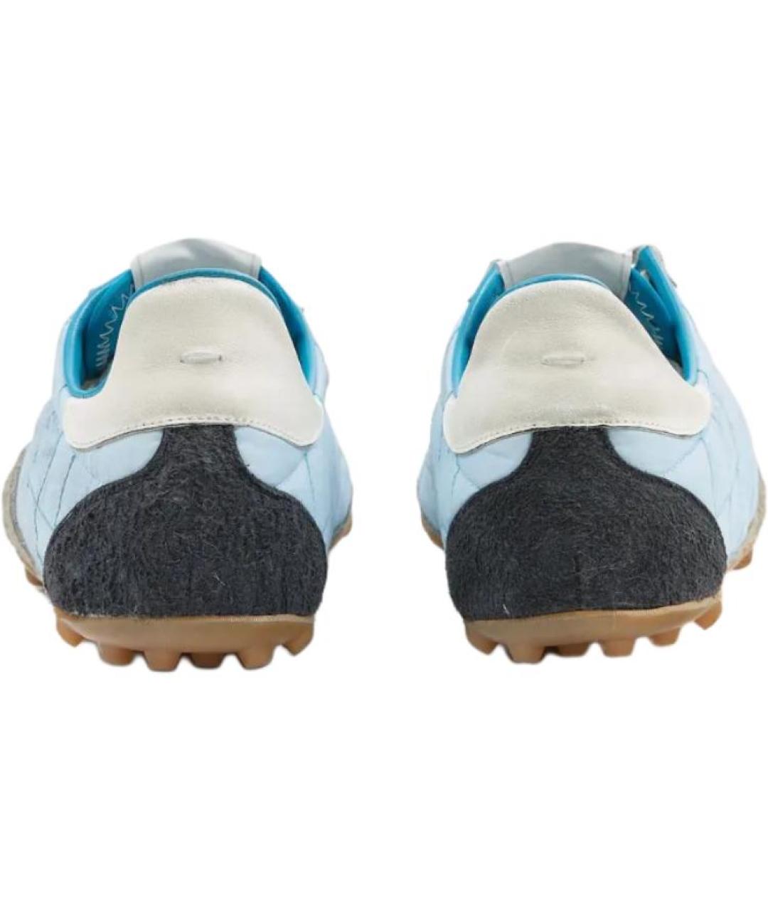 MAISON MARGIELA Голубые текстильные низкие кроссовки / кеды, фото 4