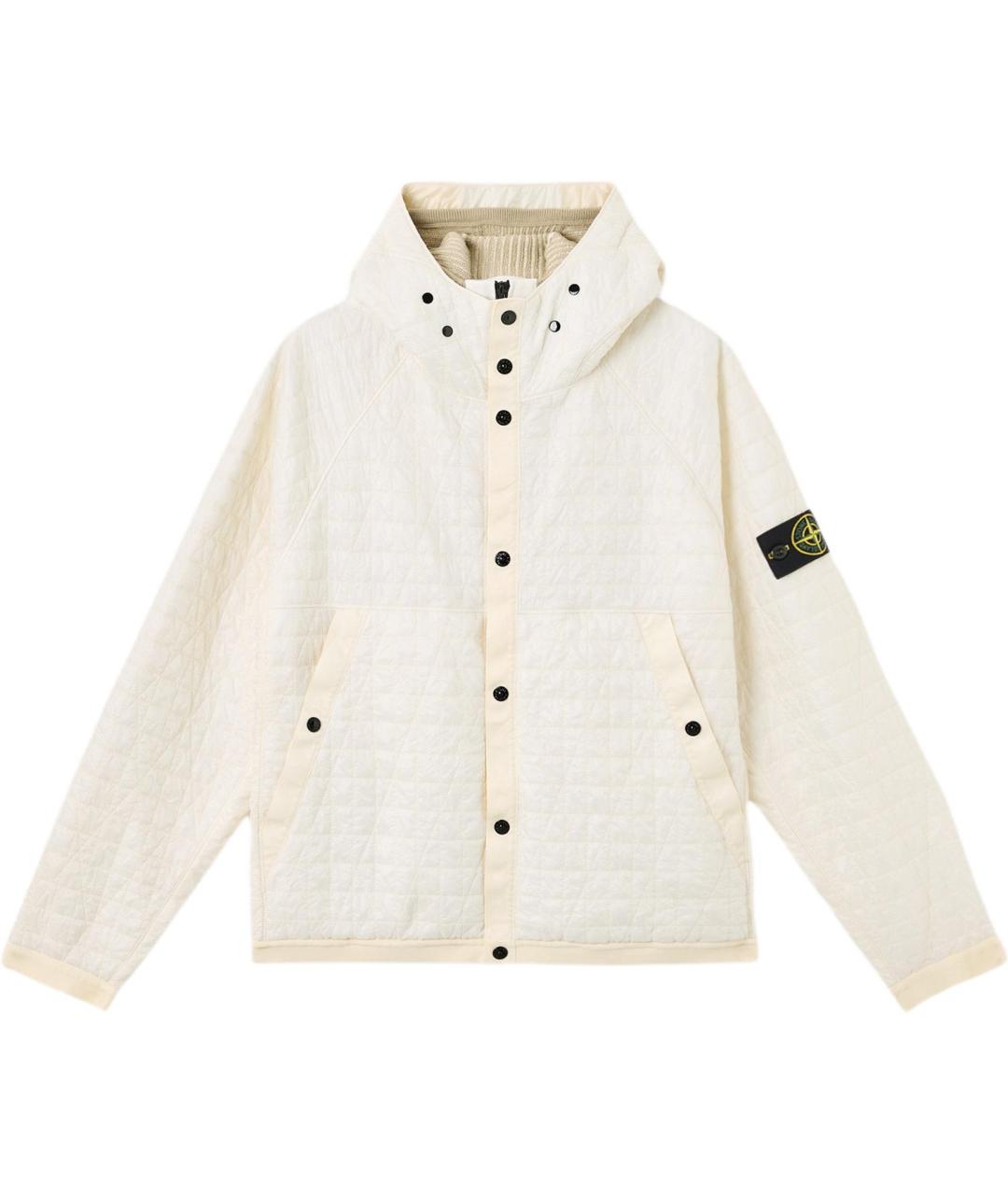 STONE ISLAND Бежевый пуховик, фото 1