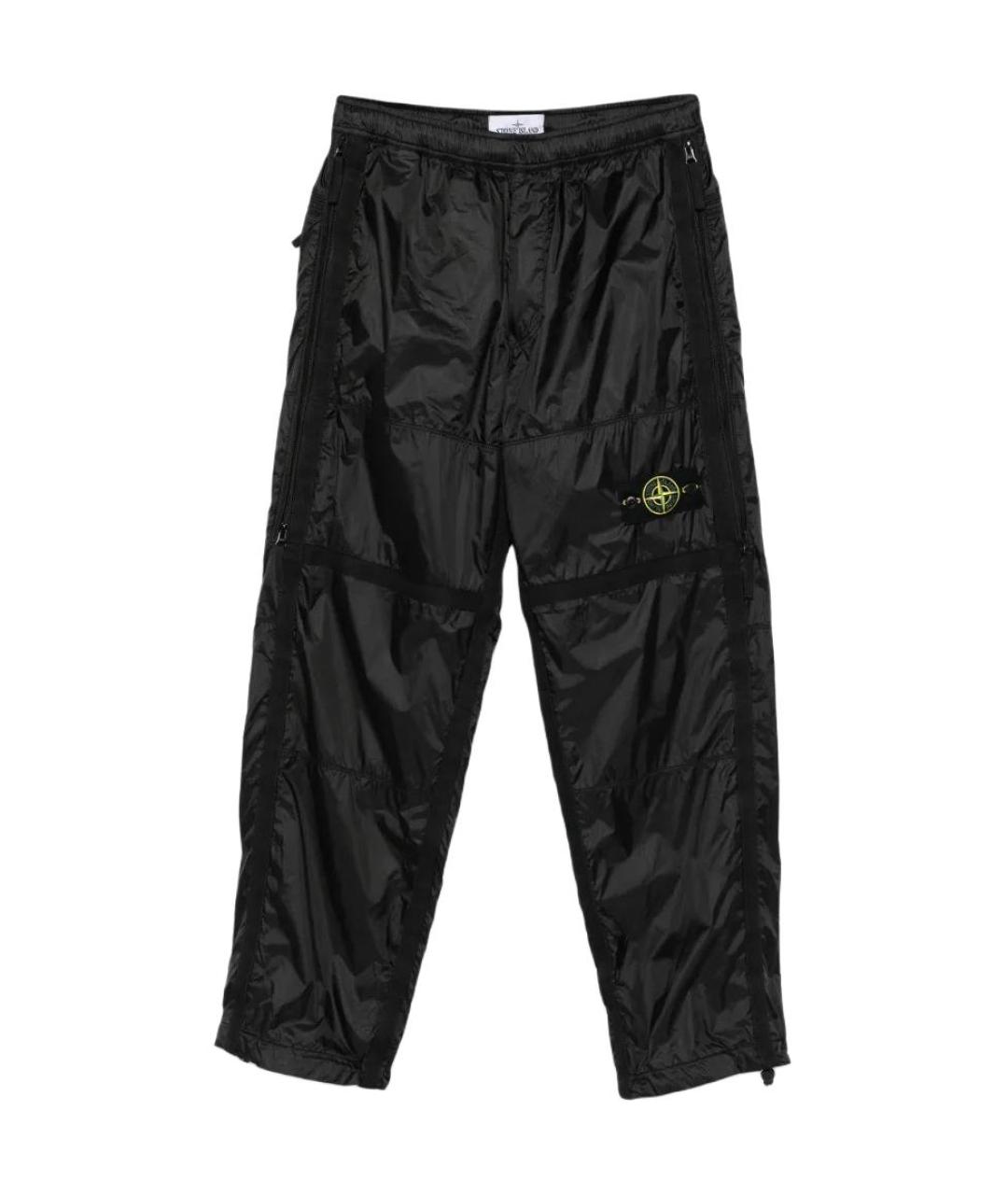 STONE ISLAND Черные повседневные брюки, фото 1