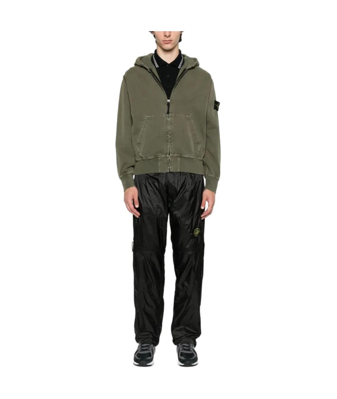 STONE ISLAND Черные повседневные брюки, фото 2