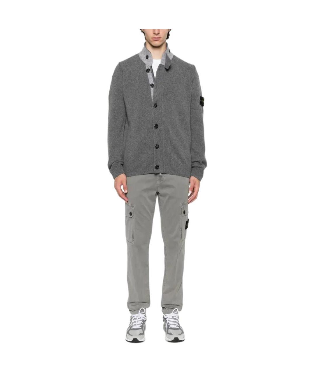 STONE ISLAND Серый кардиган, фото 2