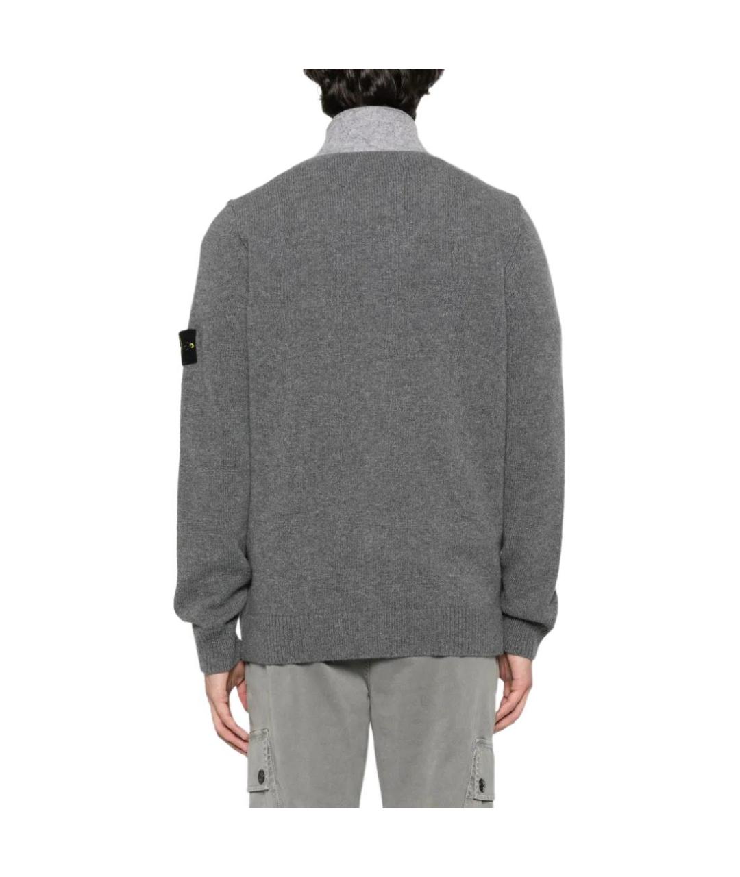 STONE ISLAND Серый кардиган, фото 3