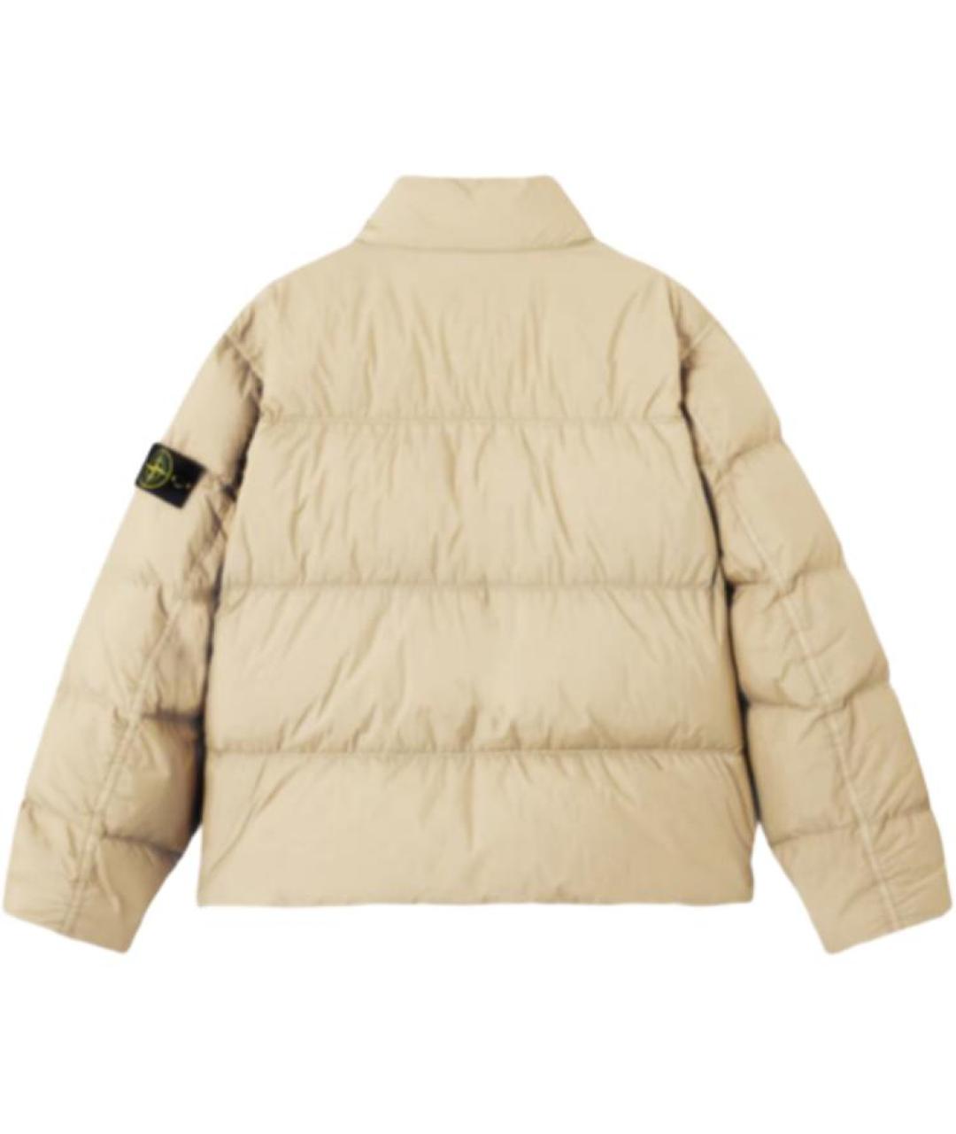 STONE ISLAND Бежевый пуховик, фото 2