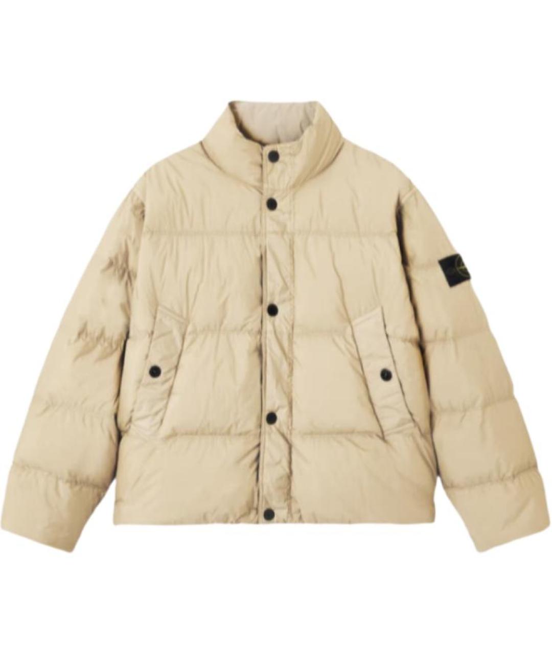 STONE ISLAND Бежевый пуховик, фото 1