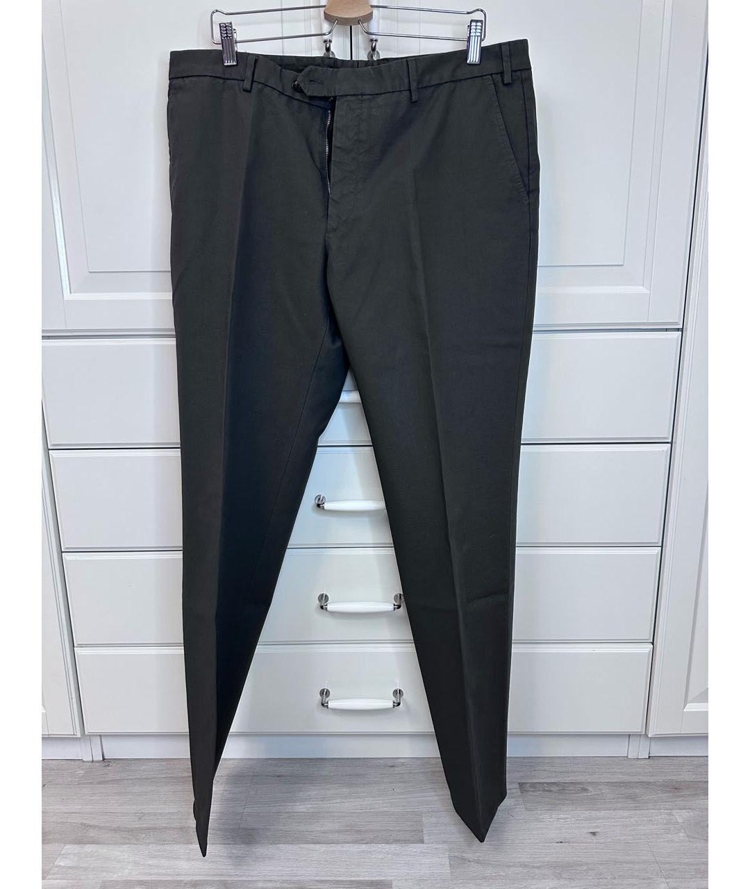 LORO PIANA Антрацитовые хлопковые повседневные брюки, фото 4