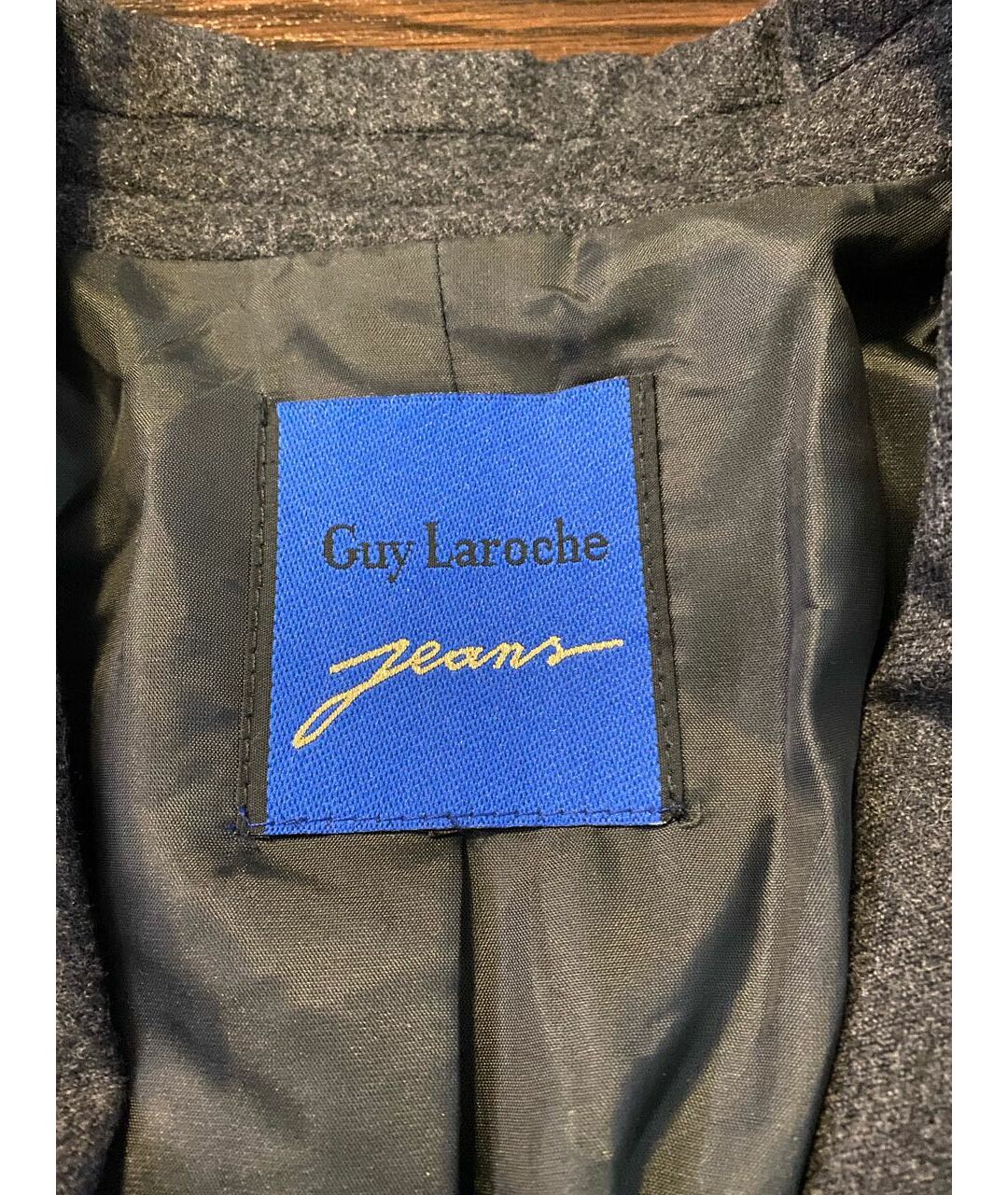 GUY LAROCHE Антрацитовый шерстяной жакет/пиджак, фото 2
