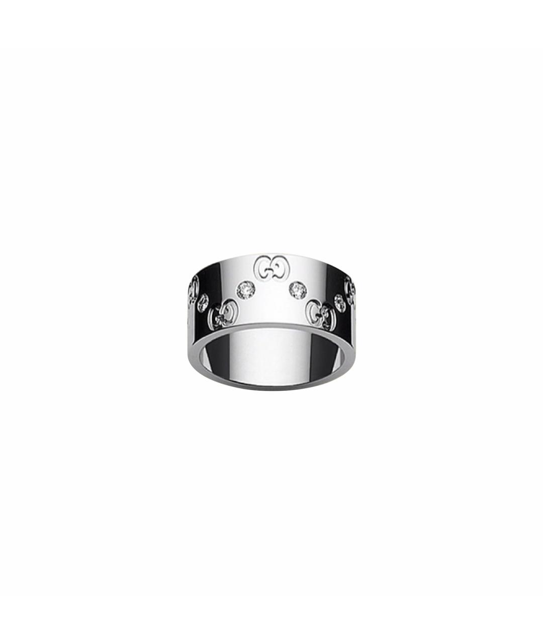 GUCCI Серебряное кольцо из белого золота, фото 1
