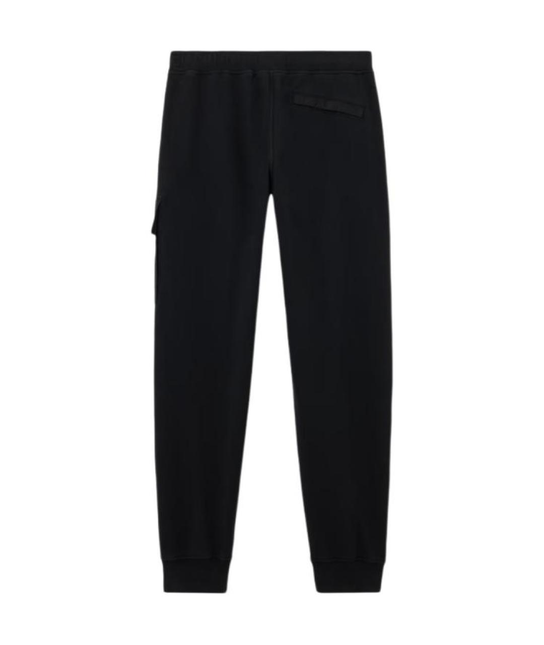 STONE ISLAND Черные хлопковые повседневные брюки, фото 2