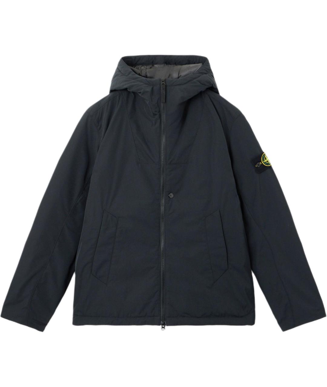 STONE ISLAND Черный пуховик, фото 1