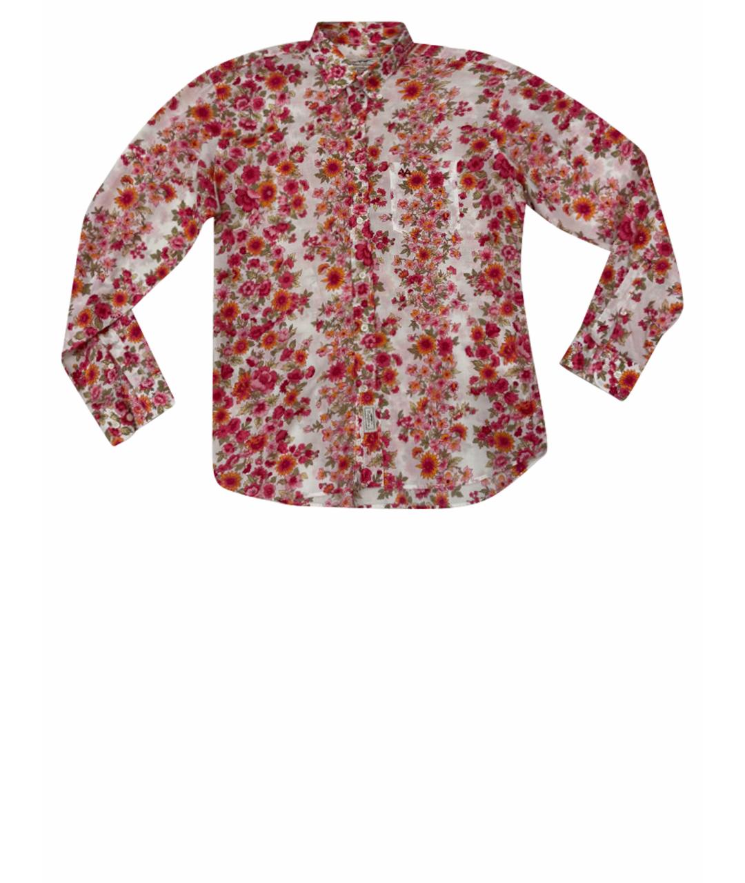 BURBERRY Розовая шелковая классическая рубашка, фото 1