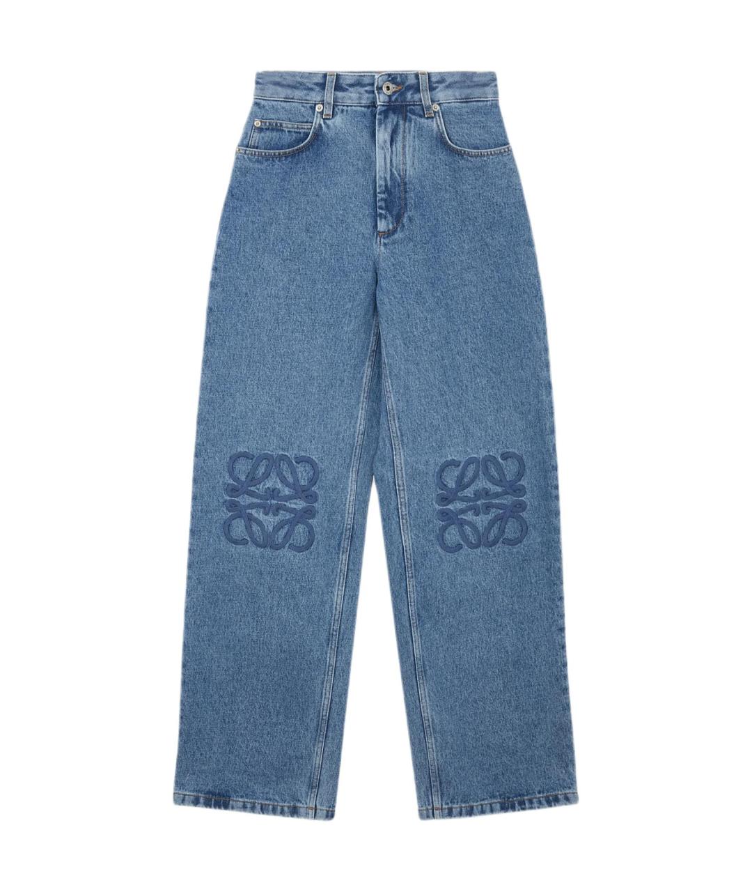 LOEWE Синие хлопковые прямые джинсы, фото 1
