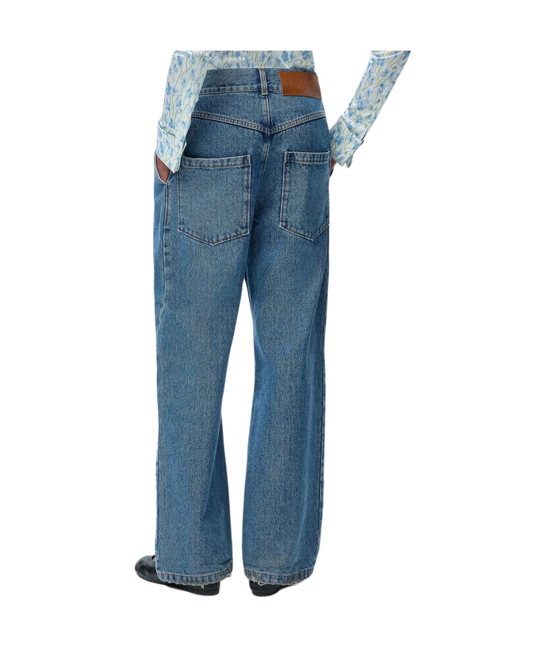 LOEWE Синие хлопковые прямые джинсы, фото 3