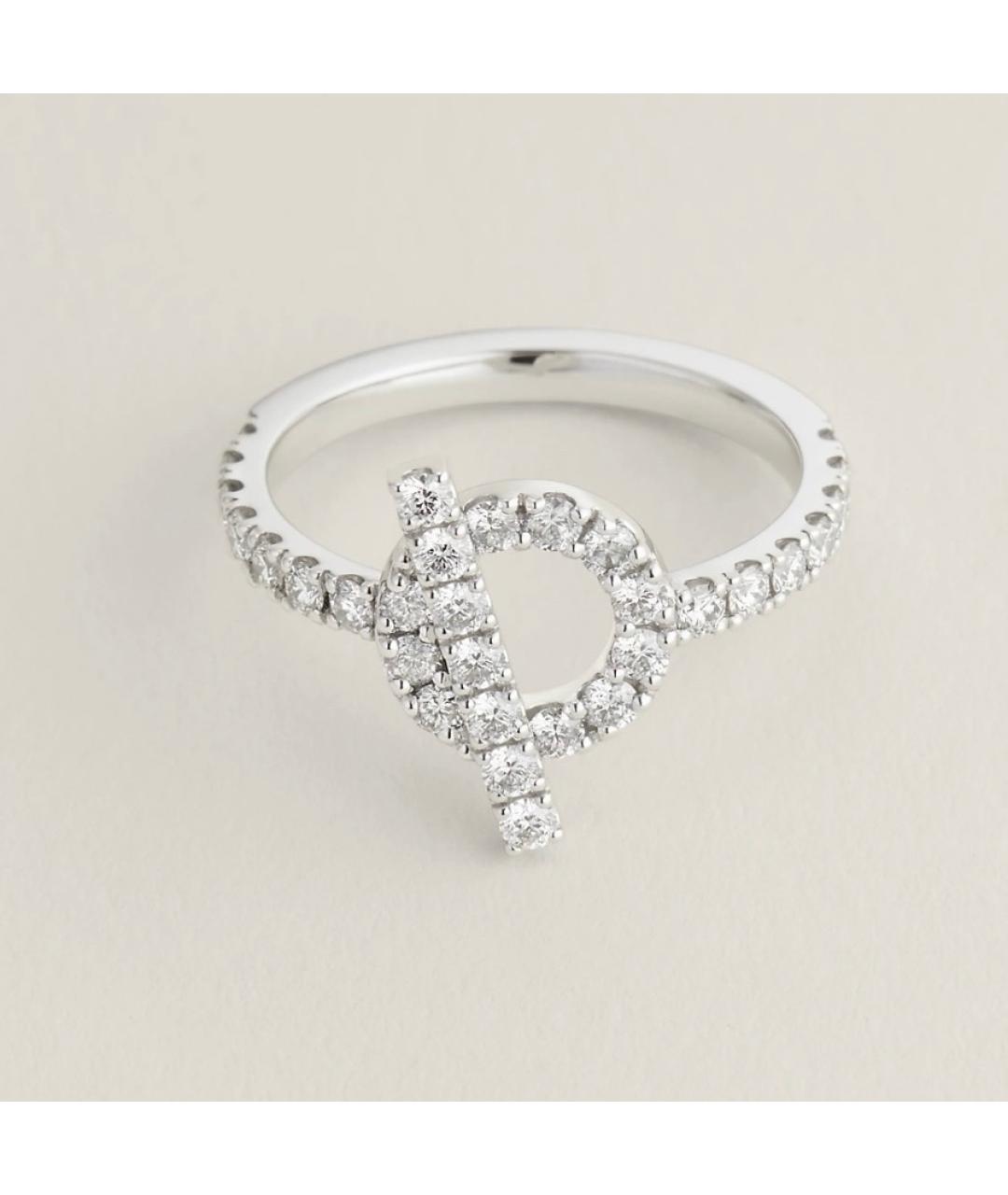 HERMES Серебряное кольцо из белого золота, фото 2