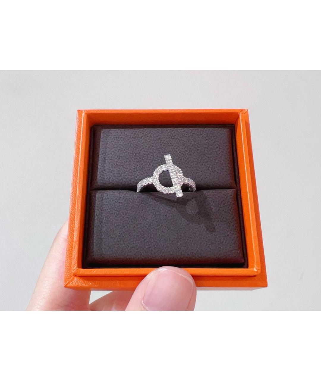 HERMES Серебряное кольцо из белого золота, фото 3