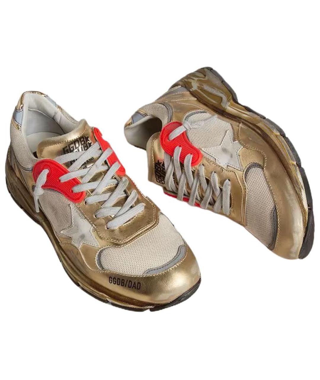 GOLDEN GOOSE DELUXE BRAND Золотые кроссовки, фото 3