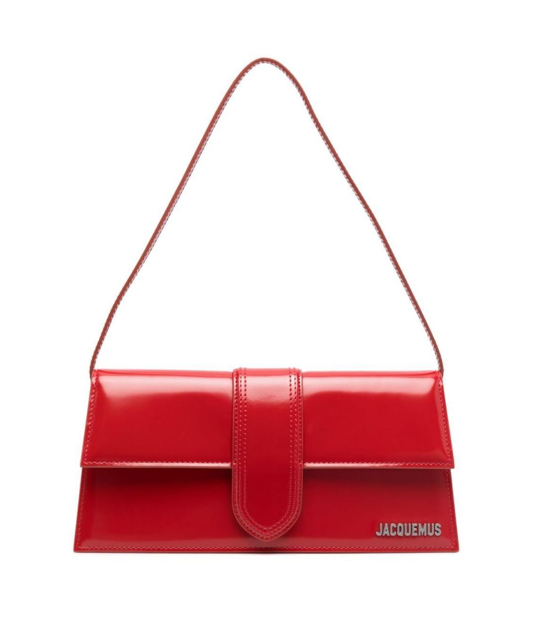 JACQUEMUS Красная кожаная сумка через плечо, фото 1