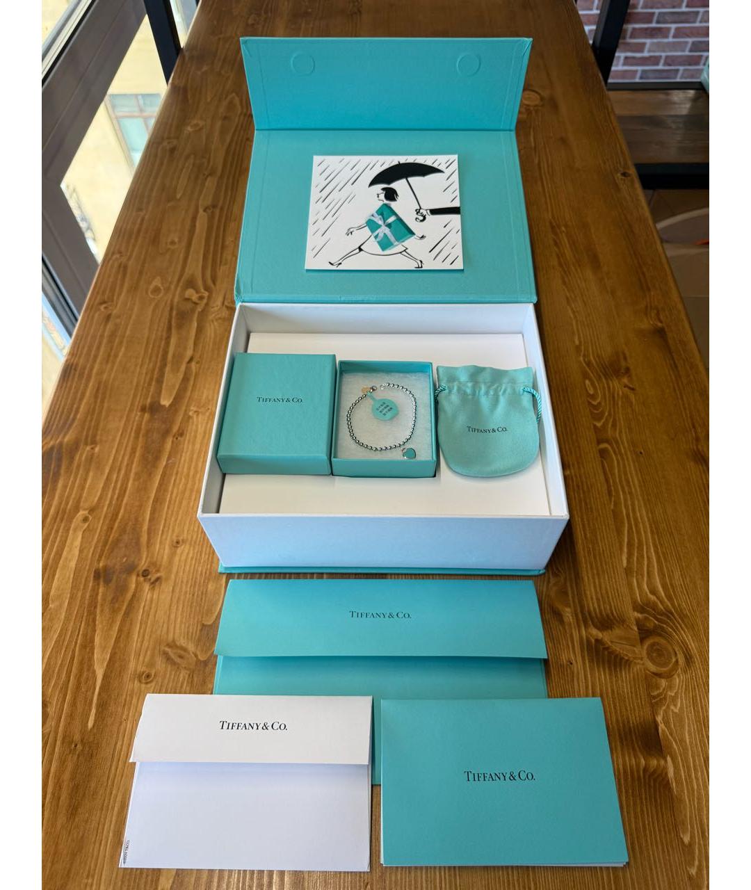 TIFFANY&CO Бирюзовый серебряный браслет, фото 4
