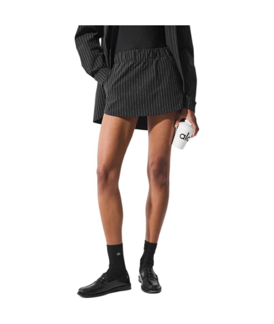 ALO YOGA Черная юбка-шорты, фото 4