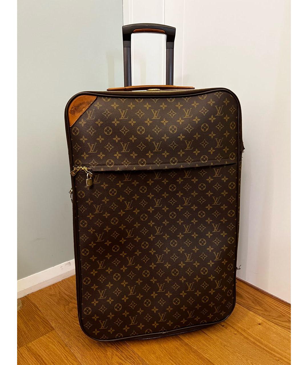 LOUIS VUITTON Коричневый чемодан, фото 8