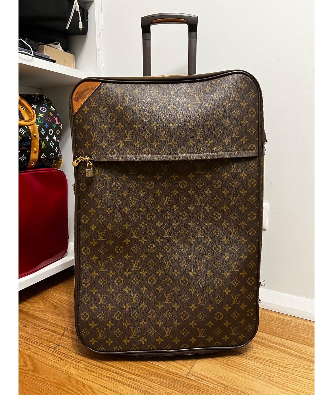 LOUIS VUITTON Коричневый чемодан, фото 7