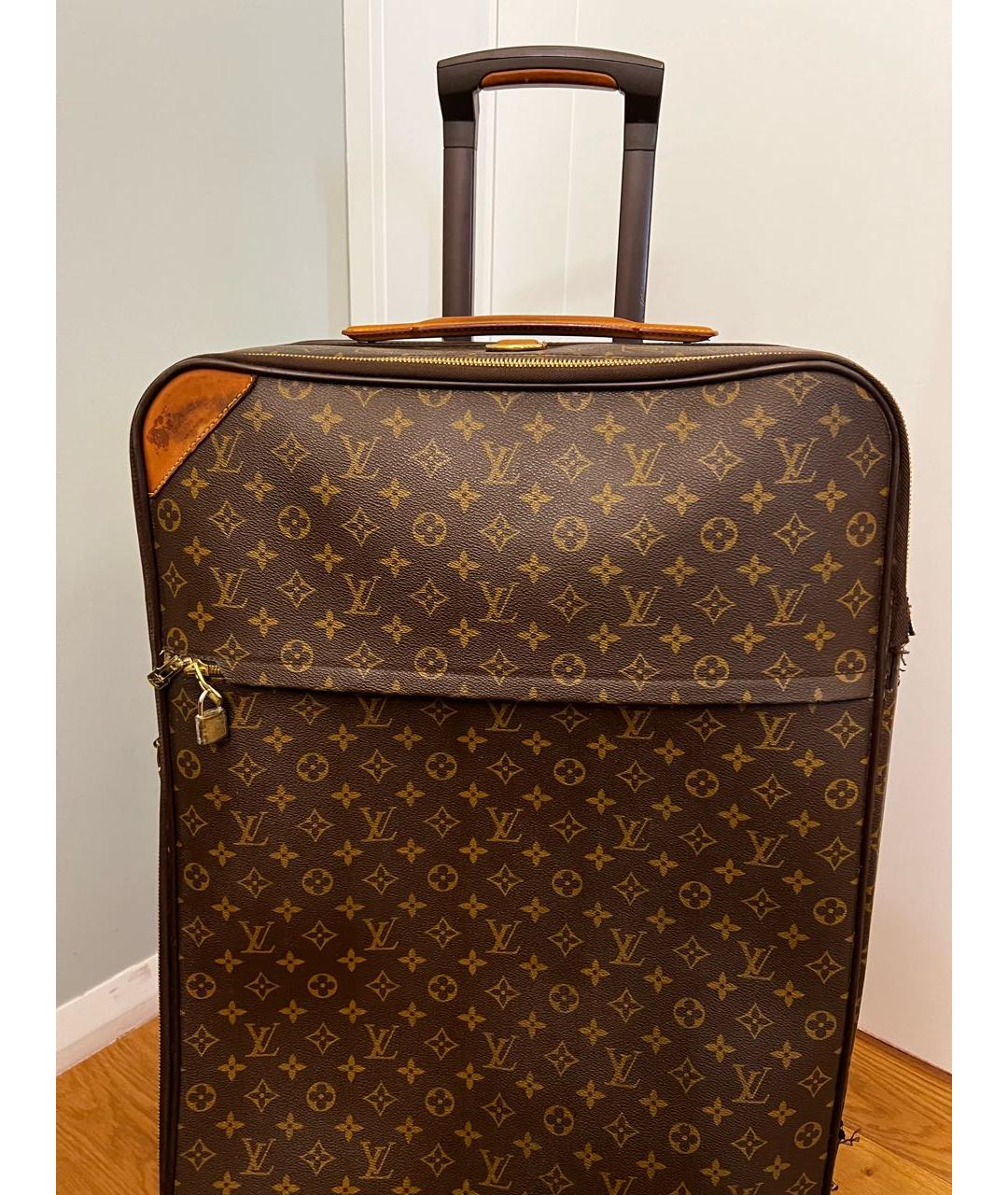 LOUIS VUITTON Коричневый чемодан, фото 6