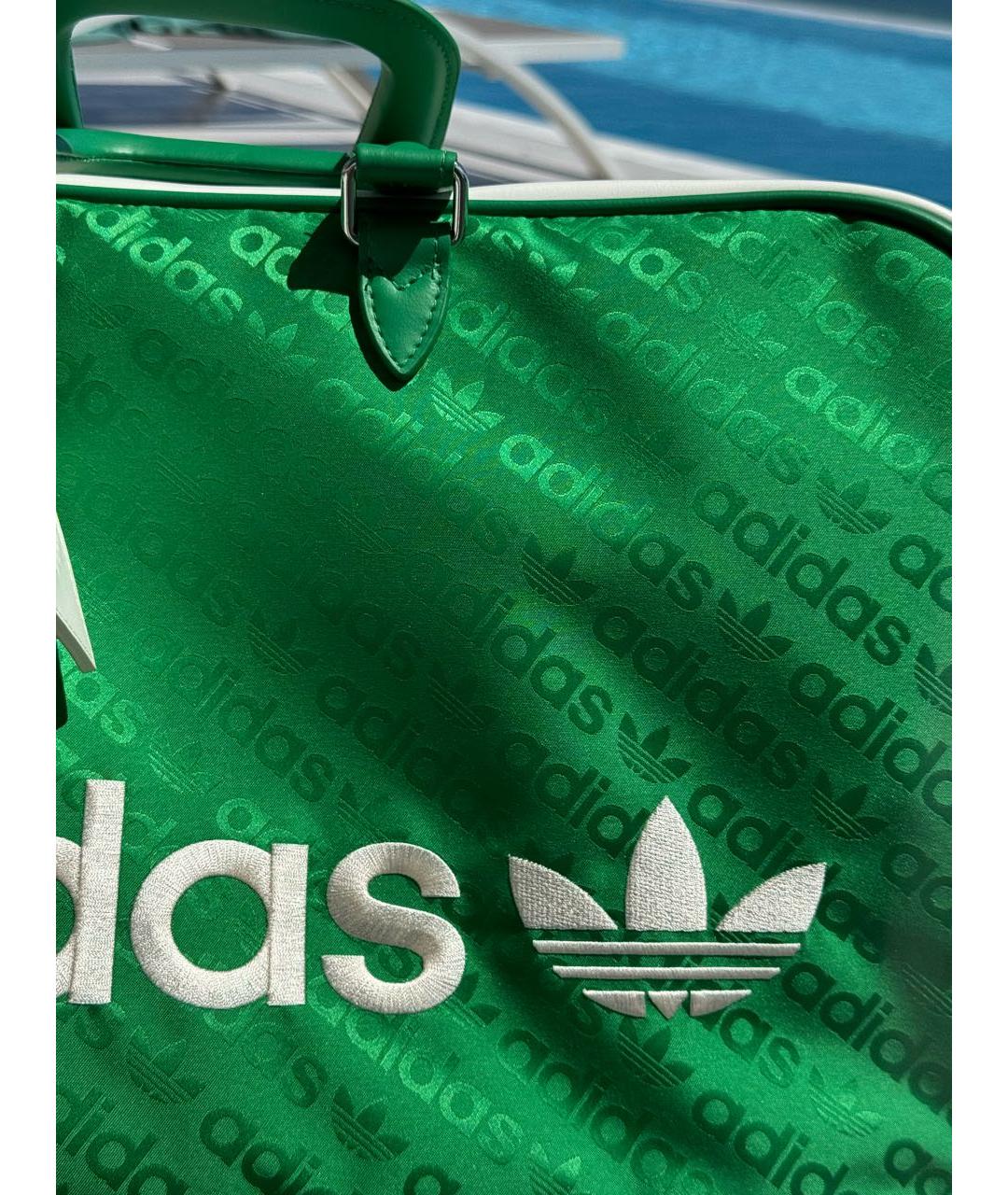 ADIDAS Зеленая дорожная/спортивная сумка из искусственной кожи, фото 2