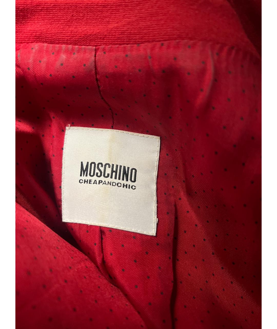 MOSCHINO Красный вискозный жакет/пиджак, фото 3
