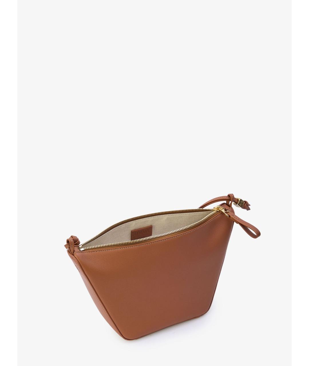LOEWE Бежевая кожаная сумка через плечо, фото 5