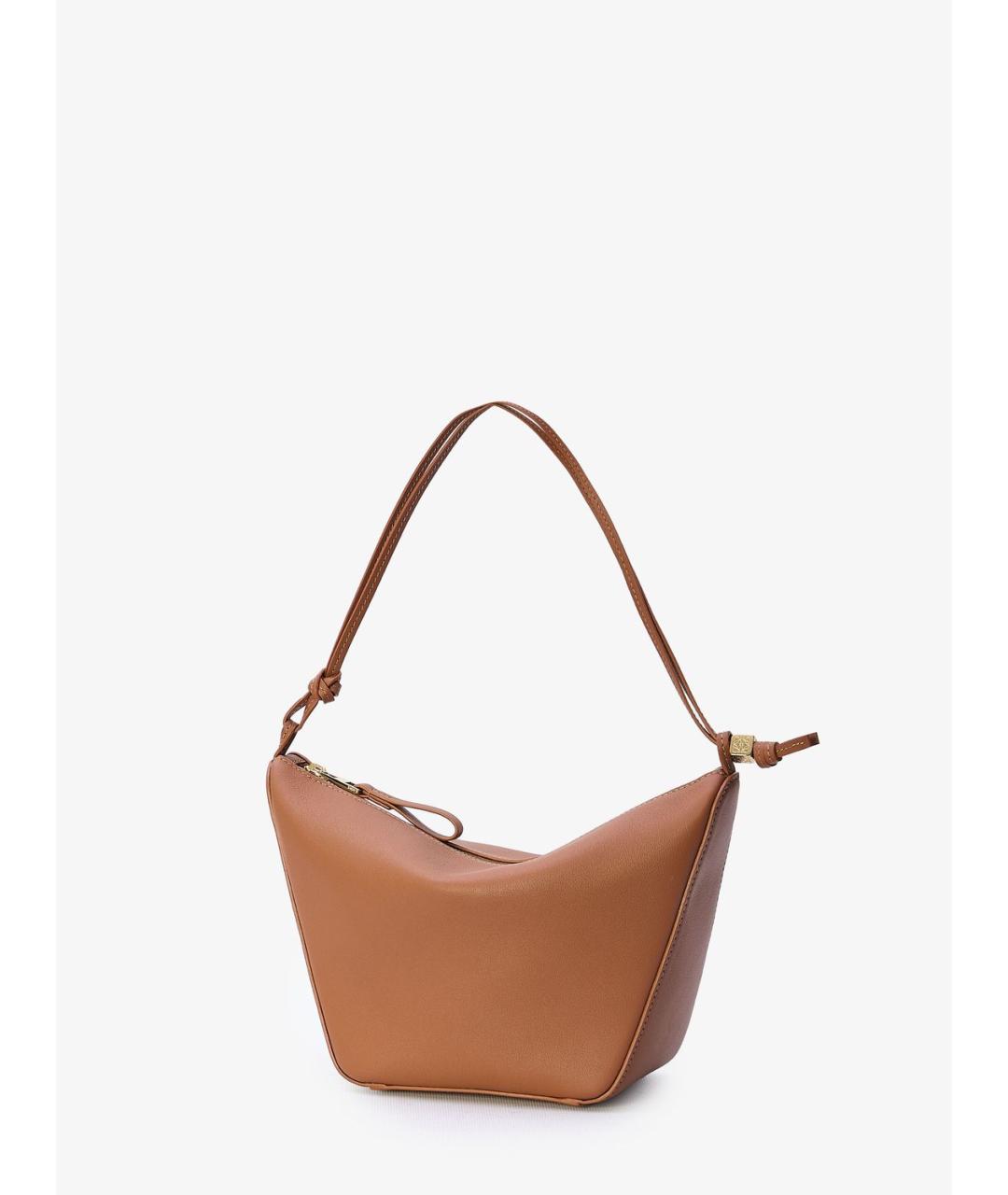 LOEWE Бежевая кожаная сумка через плечо, фото 3