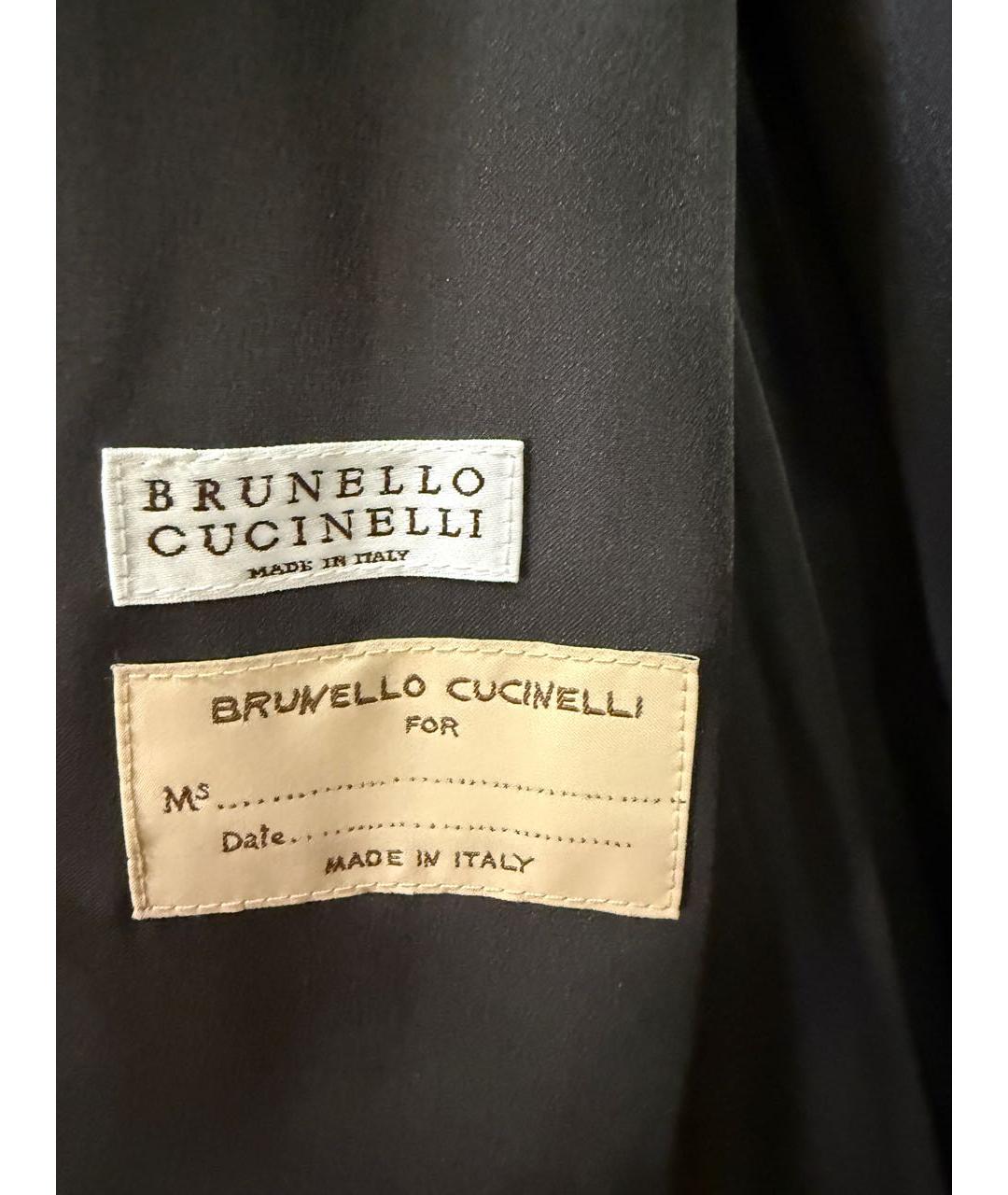 BRUNELLO CUCINELLI Антрацитовое кашемировое пальто, фото 5