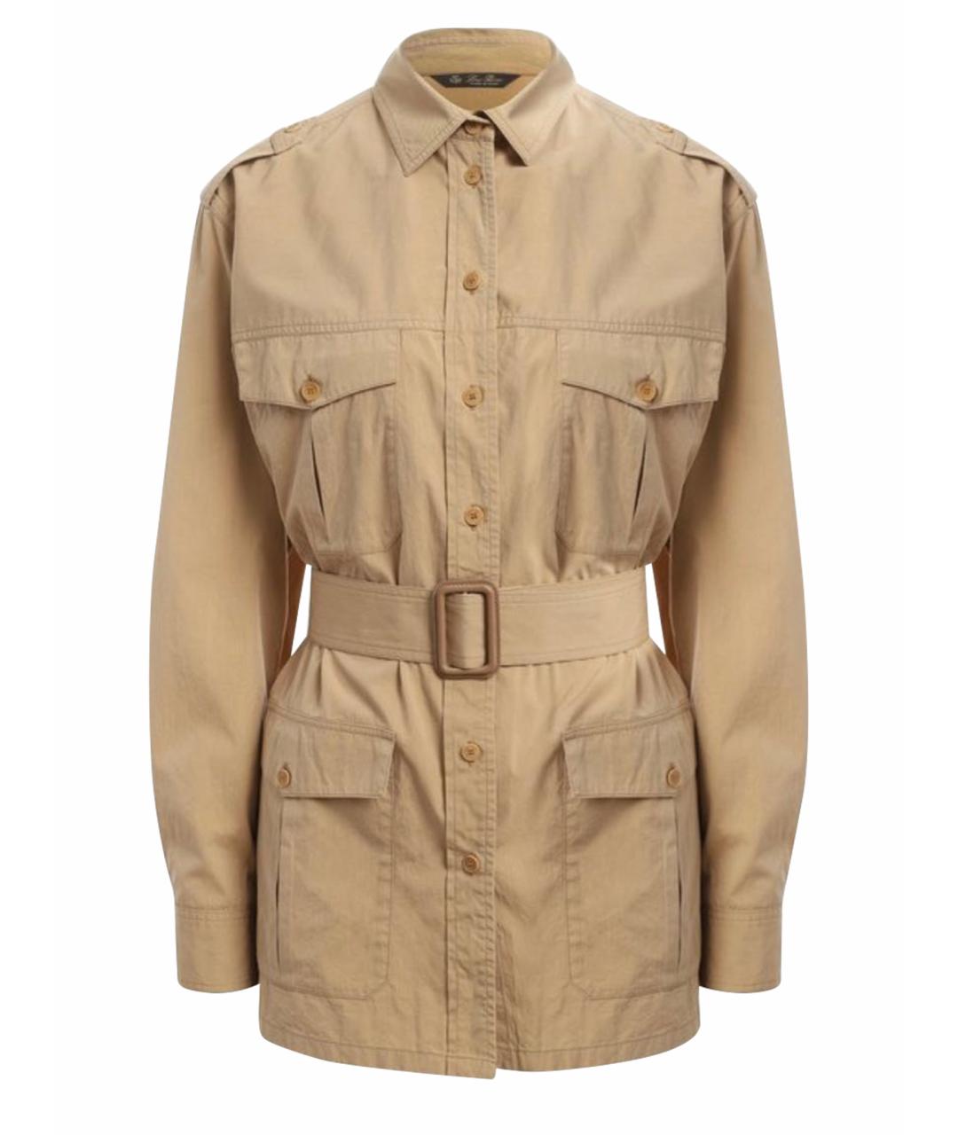 LORO PIANA Бежевая хлопковая рубашка, фото 1