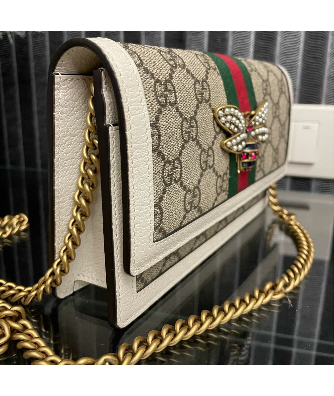 GUCCI Белая сумка тоут, фото 2