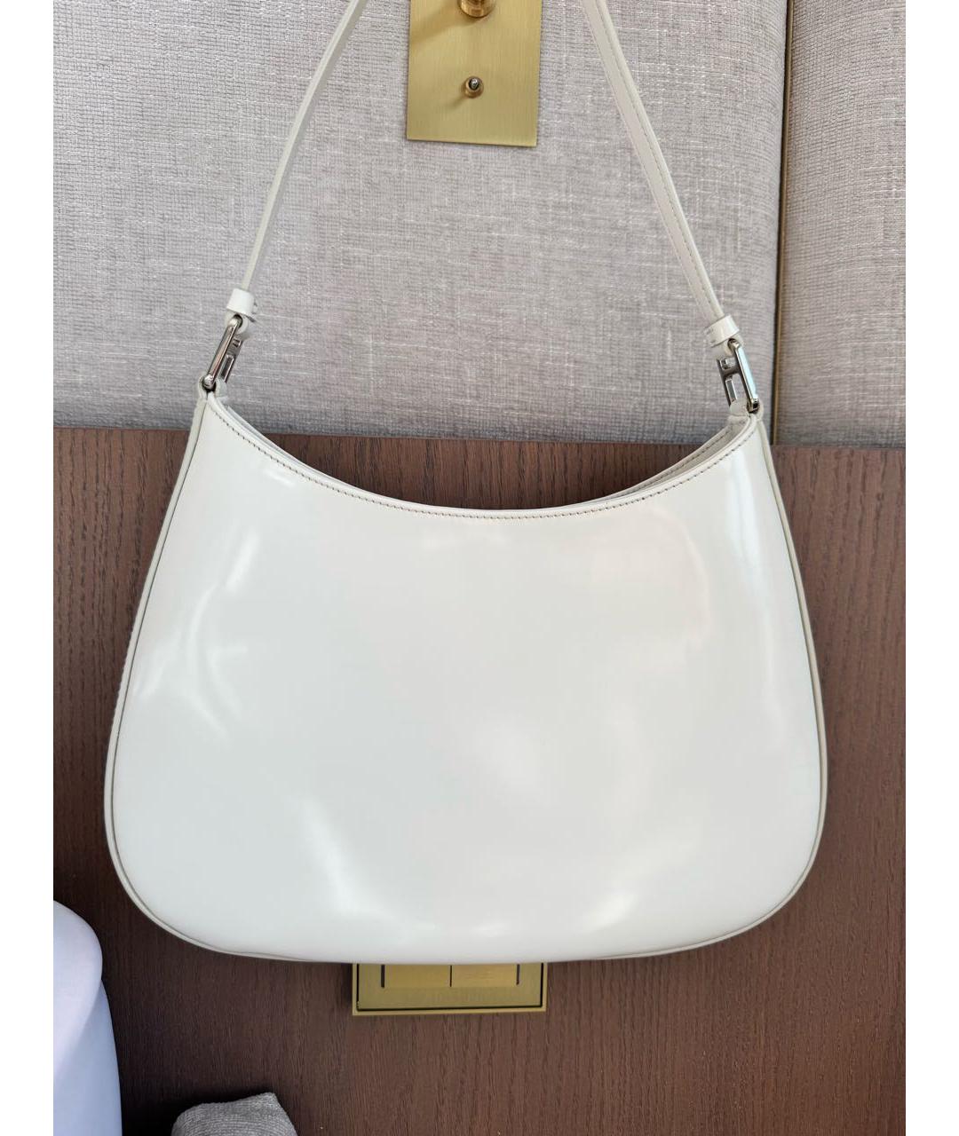 PRADA Белая сумка через плечо из лакированной кожи, фото 3